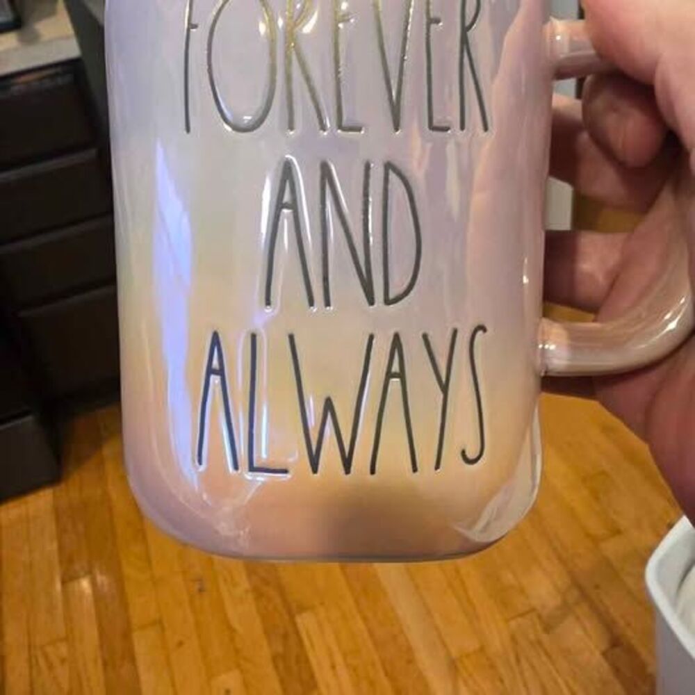 Rae Dunn Forever and Always Iridescent Mug